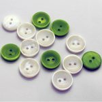 BG131482 Polyester Shirt Button 2 hole - 18L (11.5mm), White