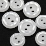 BG131620 Polyester Button 2 hole - 18L (11.5mm), White