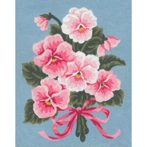 Collection d'Art Pink Pansies Tapestry Canvas