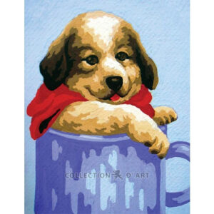 Collection d'Art Mug Puppy Tapestry Canvas