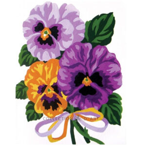 Collection d'Art Pansy Bouquet Tapestry Canvas