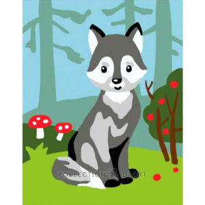 Collection d'Art Silver Fox Tapestry Canvas