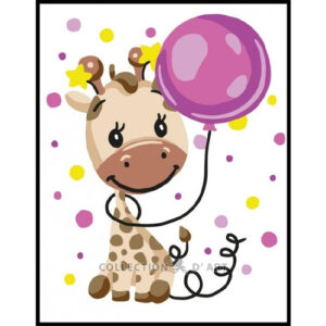 Collection d'Art Cute Giraffe Tapestry Canvas