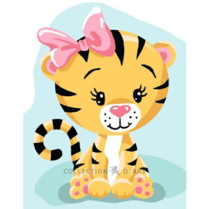 Collection d'Art Cute Tiger Tapestry Canvas