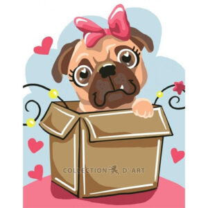Collection d'Art Playful Pug Tapestry Canvas
