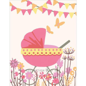 Collection d'Art Pink Pram Tapestry Canvas