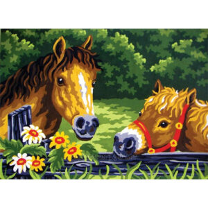 Collection d'Art Horse & Foal Tapestry Canvas