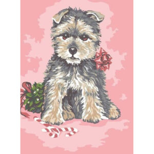 Collection d'Art Christmas Puppy Tapestry Canvas