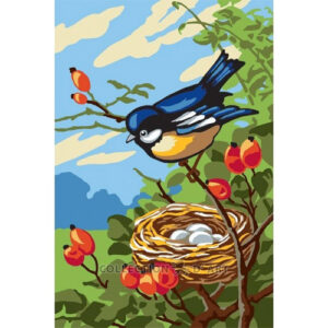 Collection d'Art Bird with Nest Tapestry Canvas