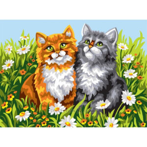 Collection d'Art Field Kittens Tapestry Canvas