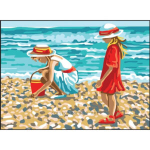 Collection d'Art Searching for Shells Tapestry Canvas