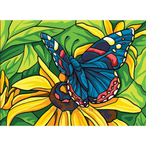 Collection d'Art Blue Butterfly Tapestry Canvas