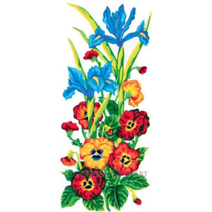 Collection d'Art Pansies & Iris Tapestry Canvas