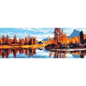 Collection d'Art Autumn Lake Tapestry Canvas