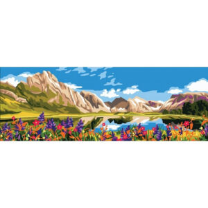 Collection d'Art Mountain Lake Tapestry Canvas
