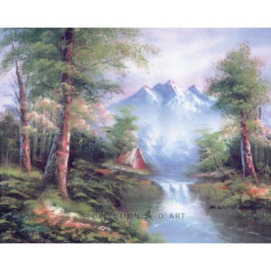 Collection d'Art Misty Mountains Tapestry Canvas