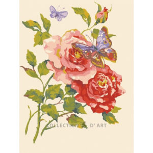 Collection d'Art Purple Butterflies Tapestry Canvas
