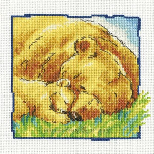 RTO Sleeping Mother Bear Cross Stitch Kit