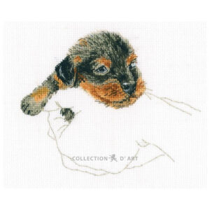 RTO Puppy In Palms Cross Stitch Kit