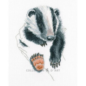 RTO Badger In Palms Cross Stitch Kit