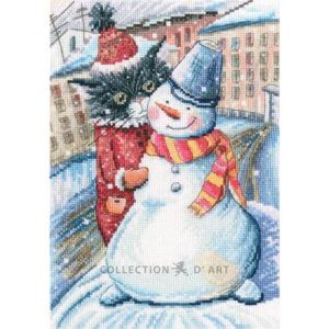 RTO Cat & Snowman Cross Stitch Kit