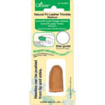 Clover Thimble - Natural Fit Leather - Medium
