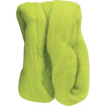 Clover Natural Wool Roving - Lime Green