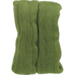 Clover Natural Wool Roving - Moss Green