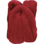 Clover Natural Wool Roving - Red