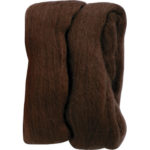 Clover Natural Wool Roving - Brown