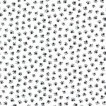 Black & White - Paw Prints - Ebony