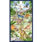 Dinosaurs, Dinosaurs - Dinosaur Panel 24" - Multi