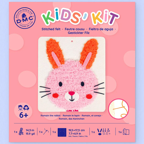 DMC Romain the Rabbit Kids' Felt Sewing Kit