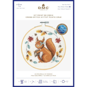 DMC Folk Squirrel Cross Stitch Kit