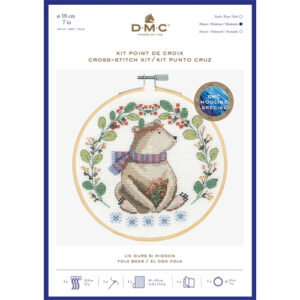DMC Folk Bear Home Cross Stitch Kit