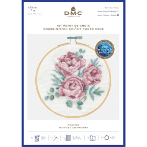 DMC Peonies Cross Stitch Kit