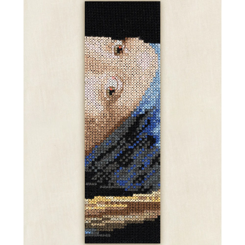 DMC Girl with a Pearl Earring Bookmark Cross Stitch Kit - Image 3