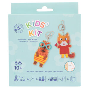 DMC Kids' Mini & Maxi Cross Stitch Key Ring Kit