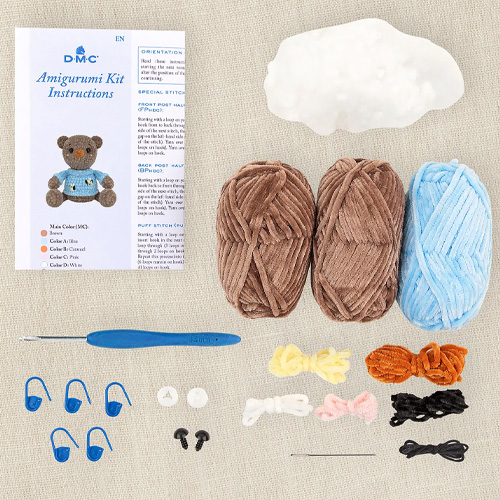 DMC Dreamy the Bear Amigurumi Crochet Kit - Image 2