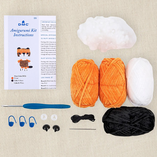 DMC Strippy the Tiger Amigurumi Crochet Kit - Image 2