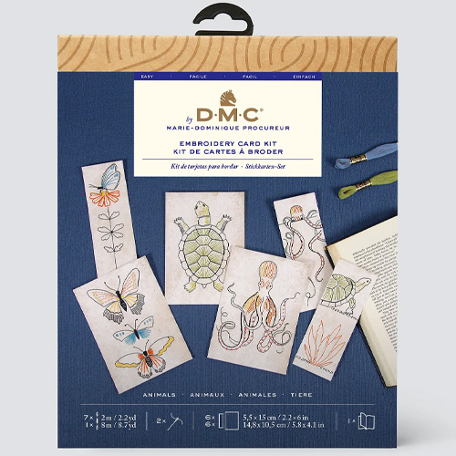 DMC Animals Embroidery Card Kit