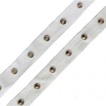Snap Fastening Tape (Cotton) - 3 White