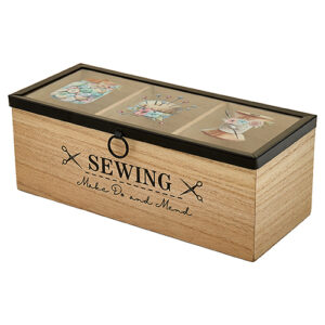 Wooden Box Sewing Theme 3 Sections