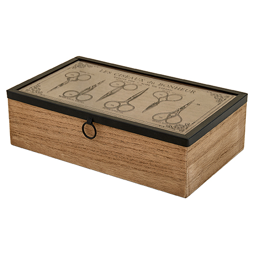 Wooden Box Scissor Theme