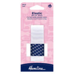 Woven Elastic - 25mm, 3 White