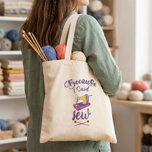 Tote Bag - Because I Said Sew - Image 2