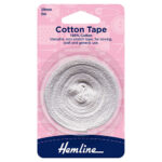 Cotton Tape - White - 25mm