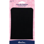 Iron-on Patches Solids - 4 Black
