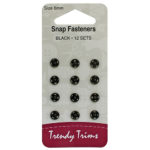 Snap Fasteners - Black - 7mm