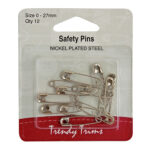 Safety Pins - Nickel Plated Steel - 0 (27mm)
